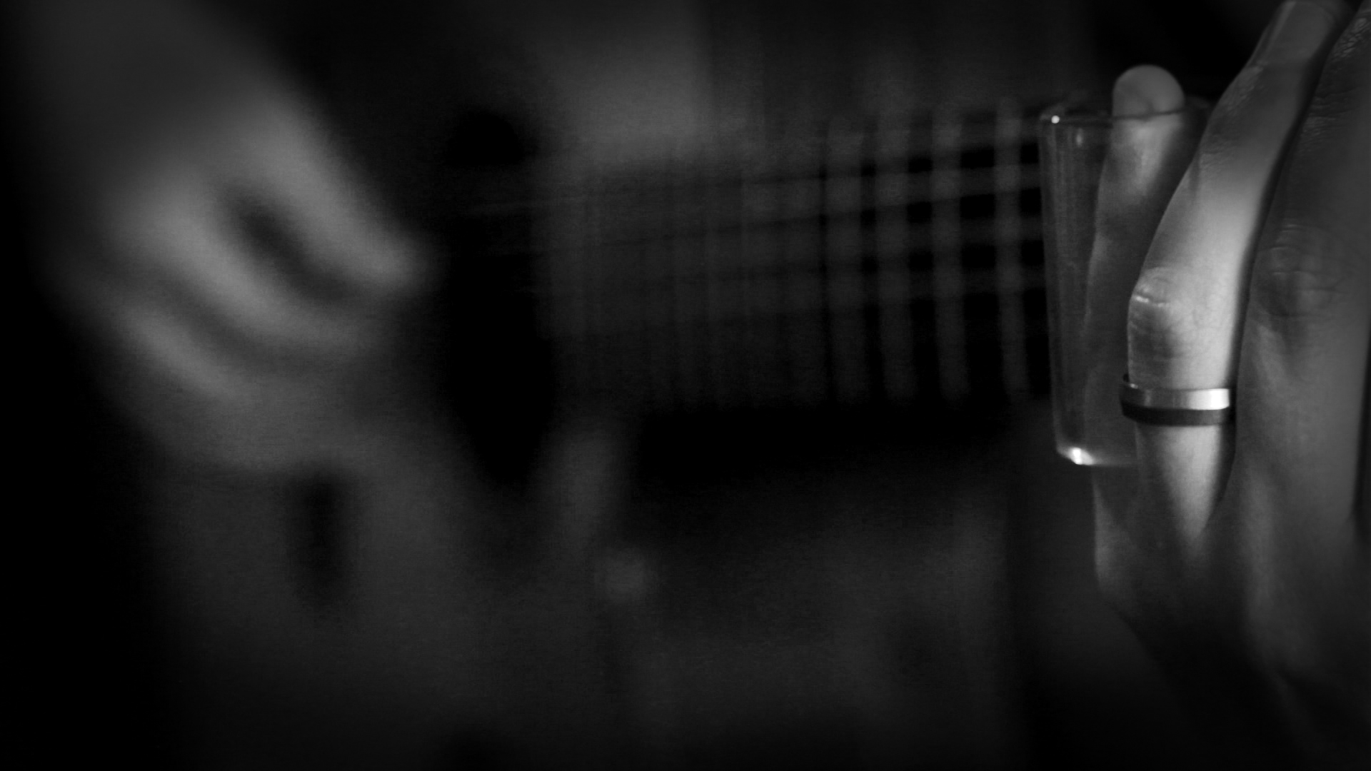 close-up guitar playing